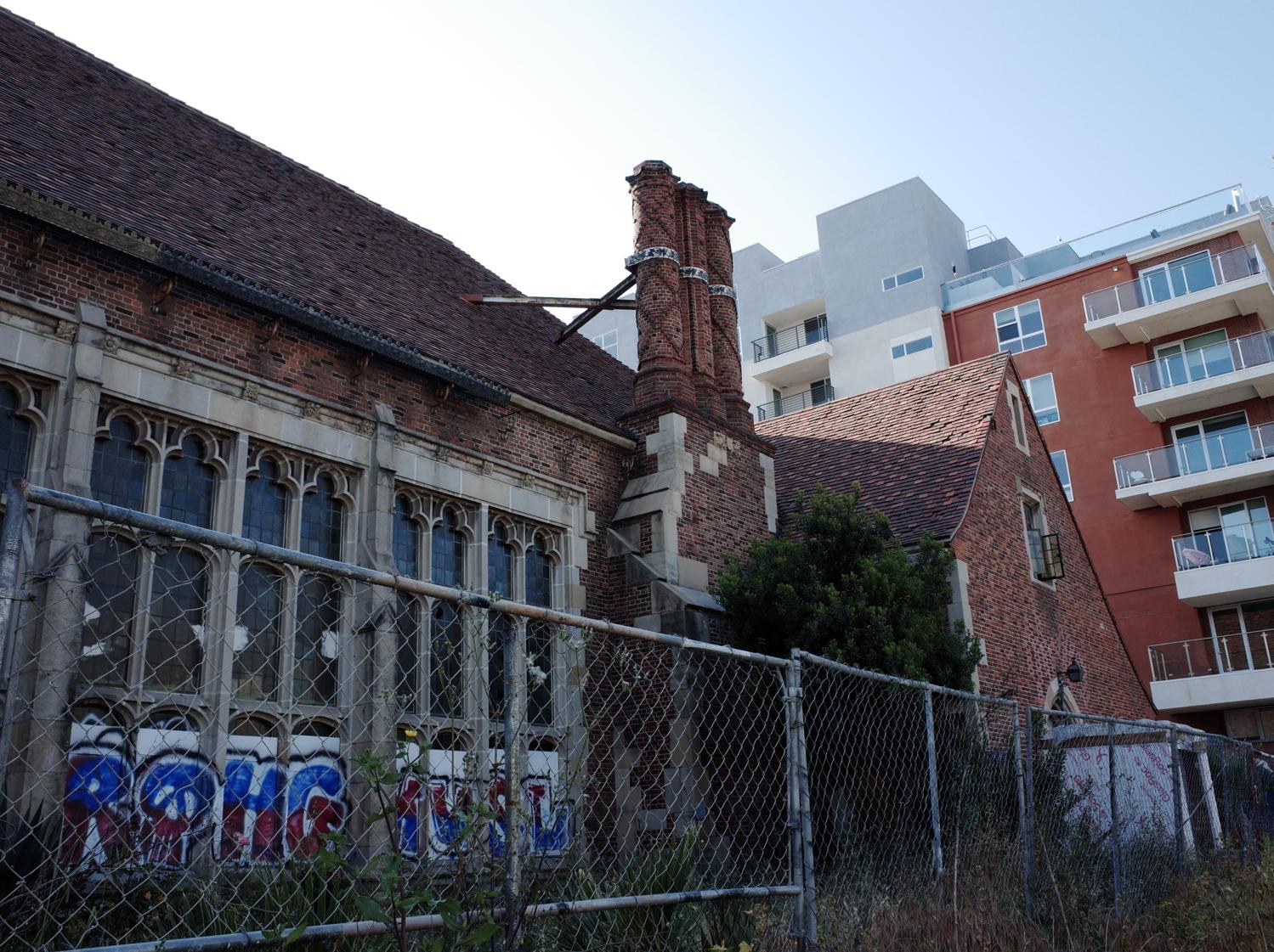 Abandoned building with an open window