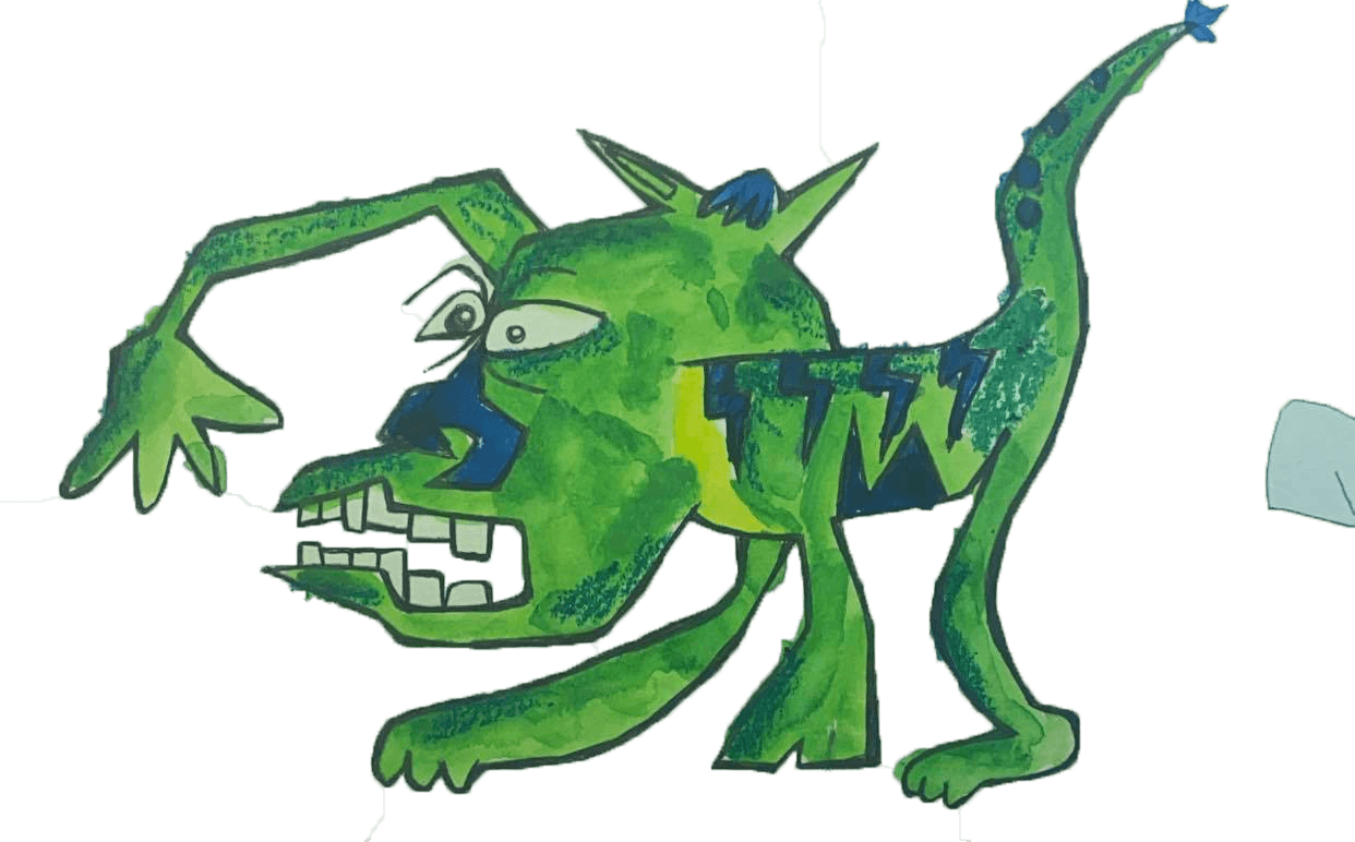 drawing of some strange creature by adlai abdelrazaq