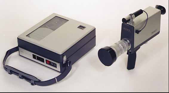 Portable video camera first developed by sony. really next level tech, pros and ams both used it