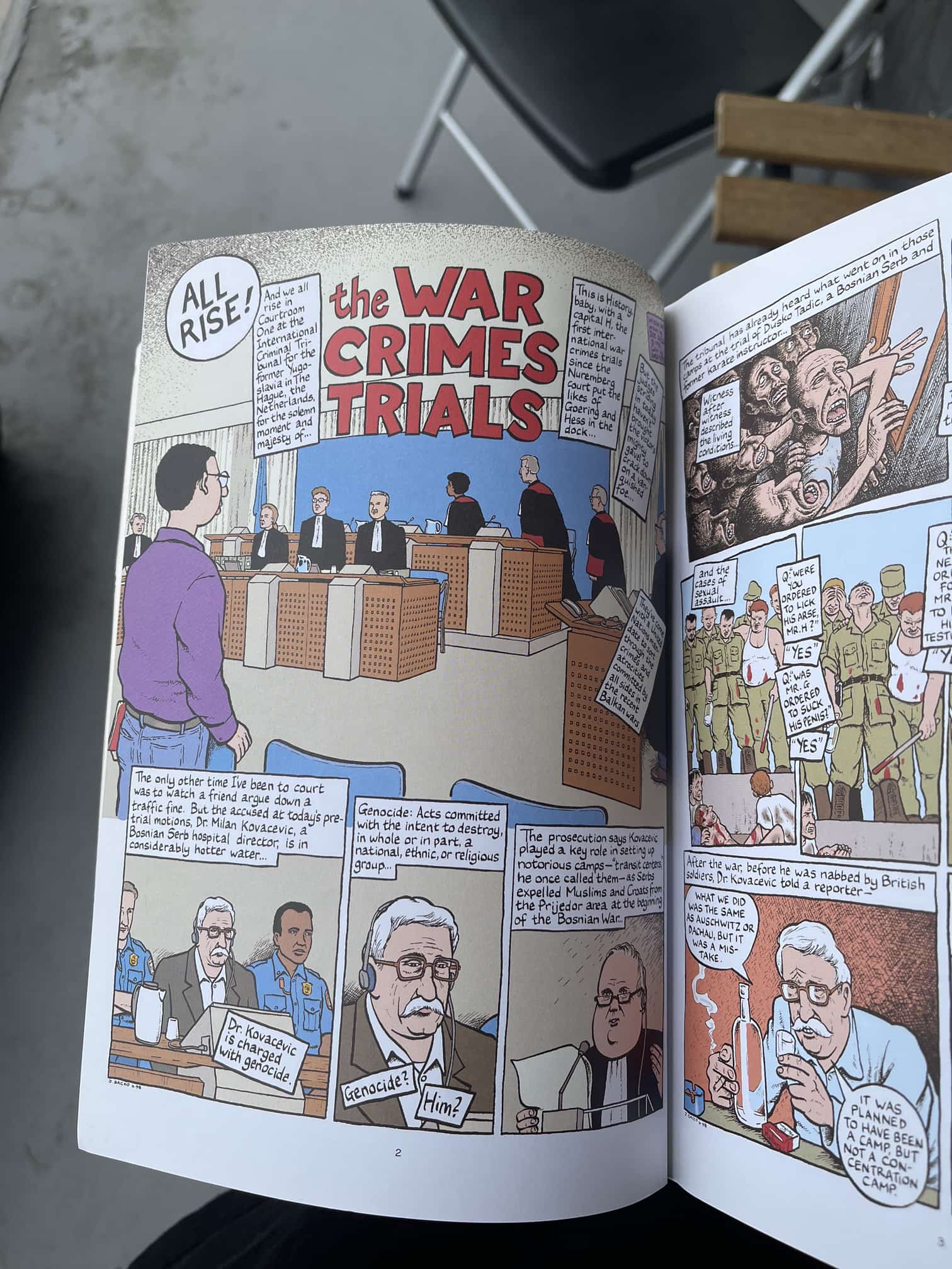 The war crime trials joe sacco first page