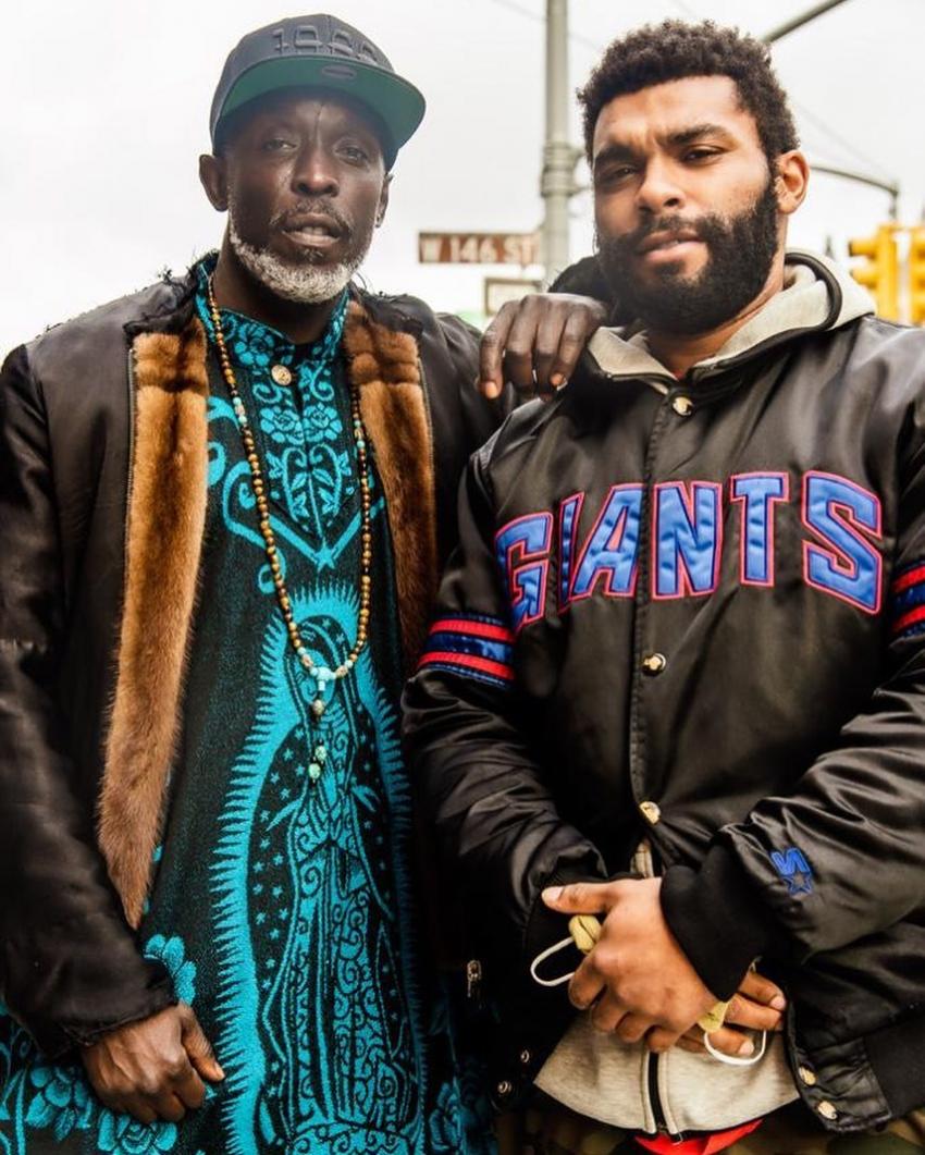 Michael K Williams with his son. RIP
