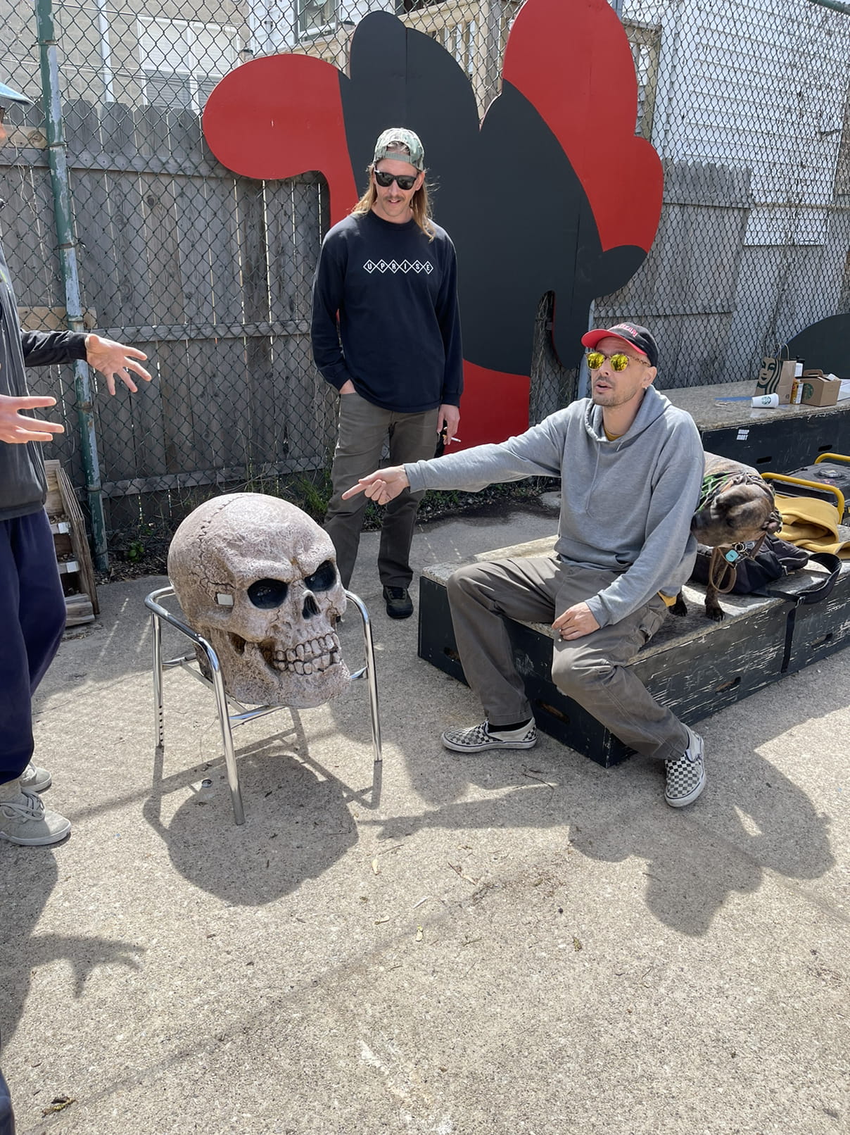 Aaron with a skull