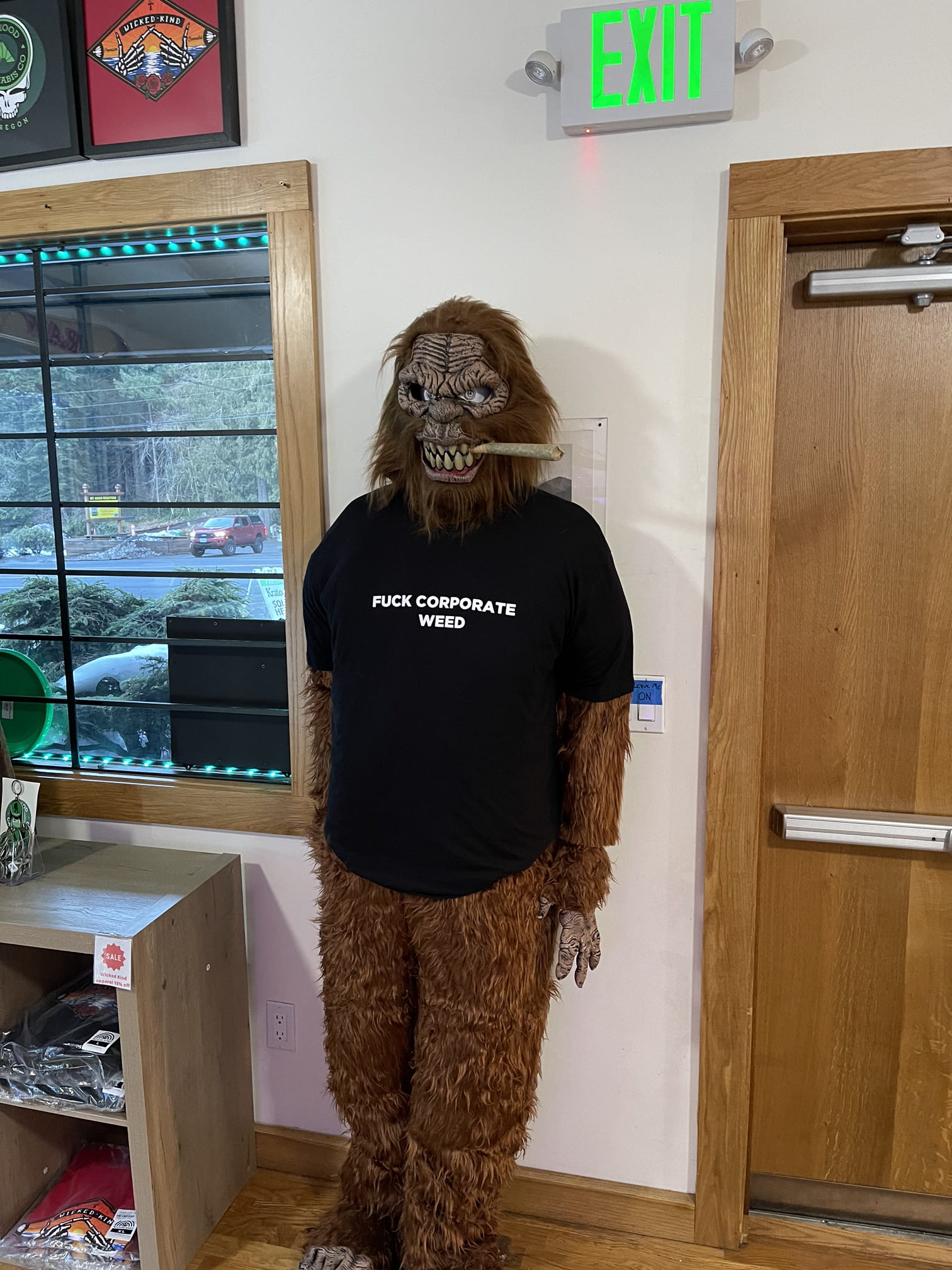 But why is it a caveman? Taken at weed store - mt hood cannabis co