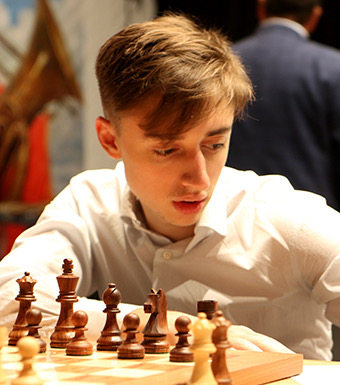 Genius cute Russian chess grandmaster