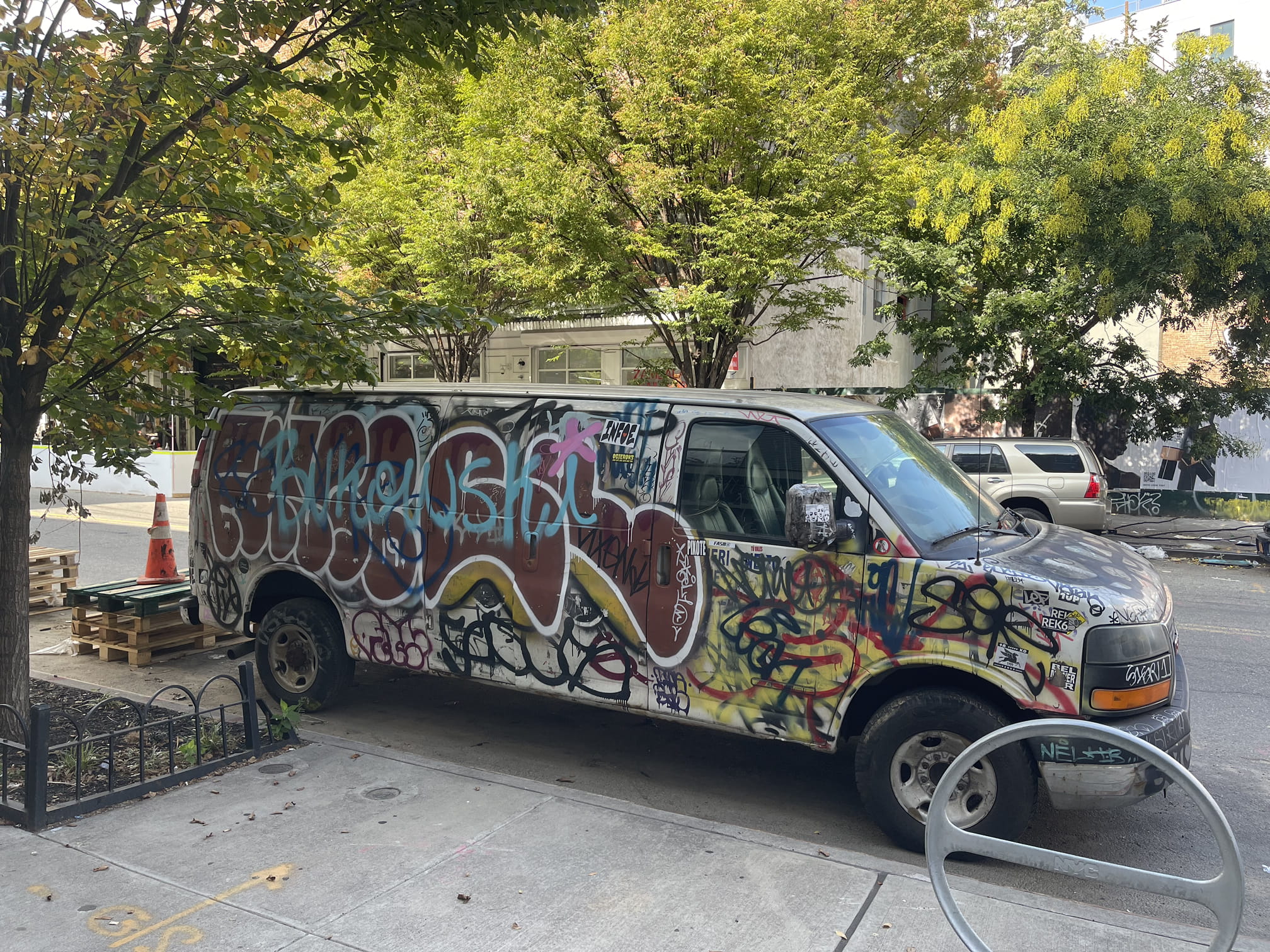 Williamsburg Brooklyn van with graffiti on it