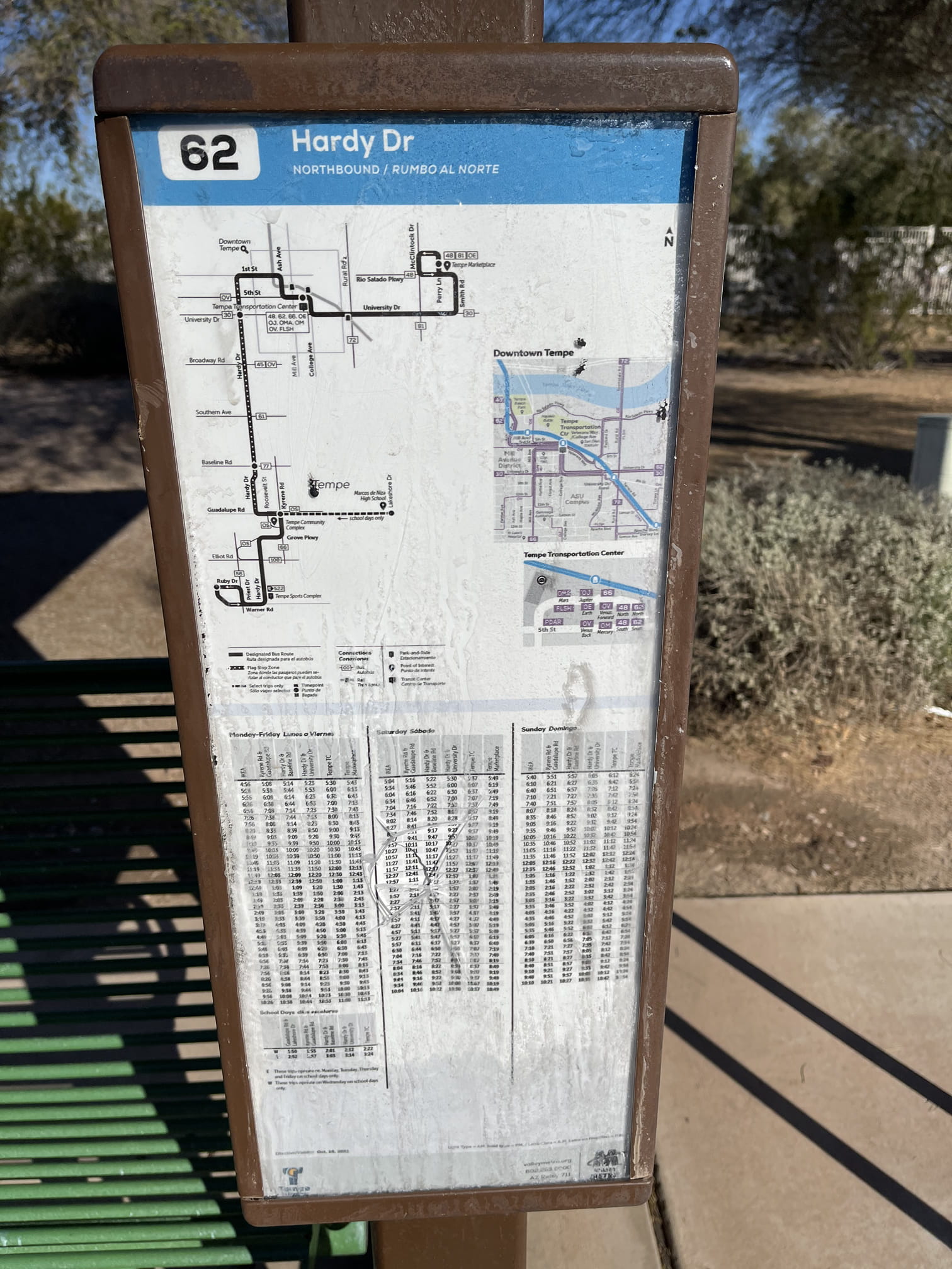 Map of tempe bus system