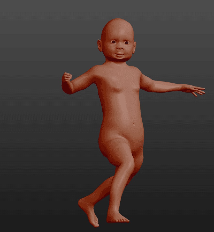 Fighting Baby Made with MakeHuman 