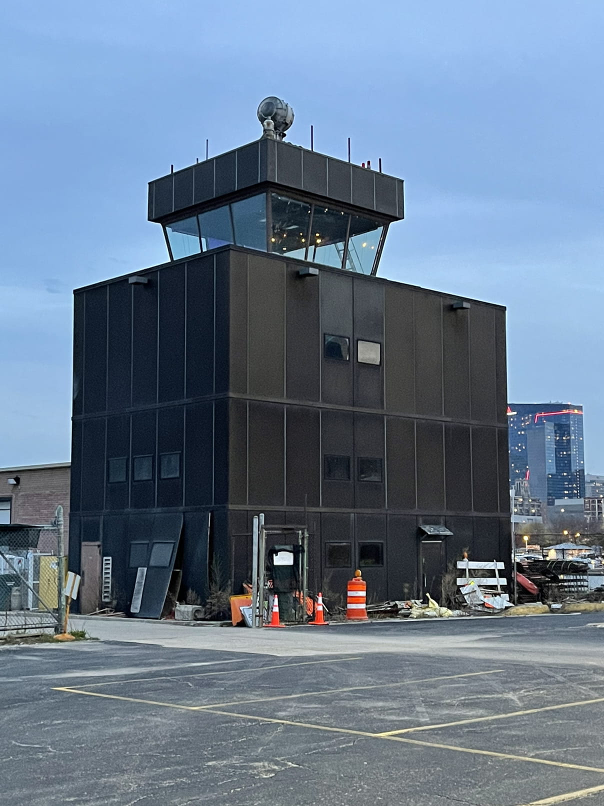 Air traffic control tower on northerly island
