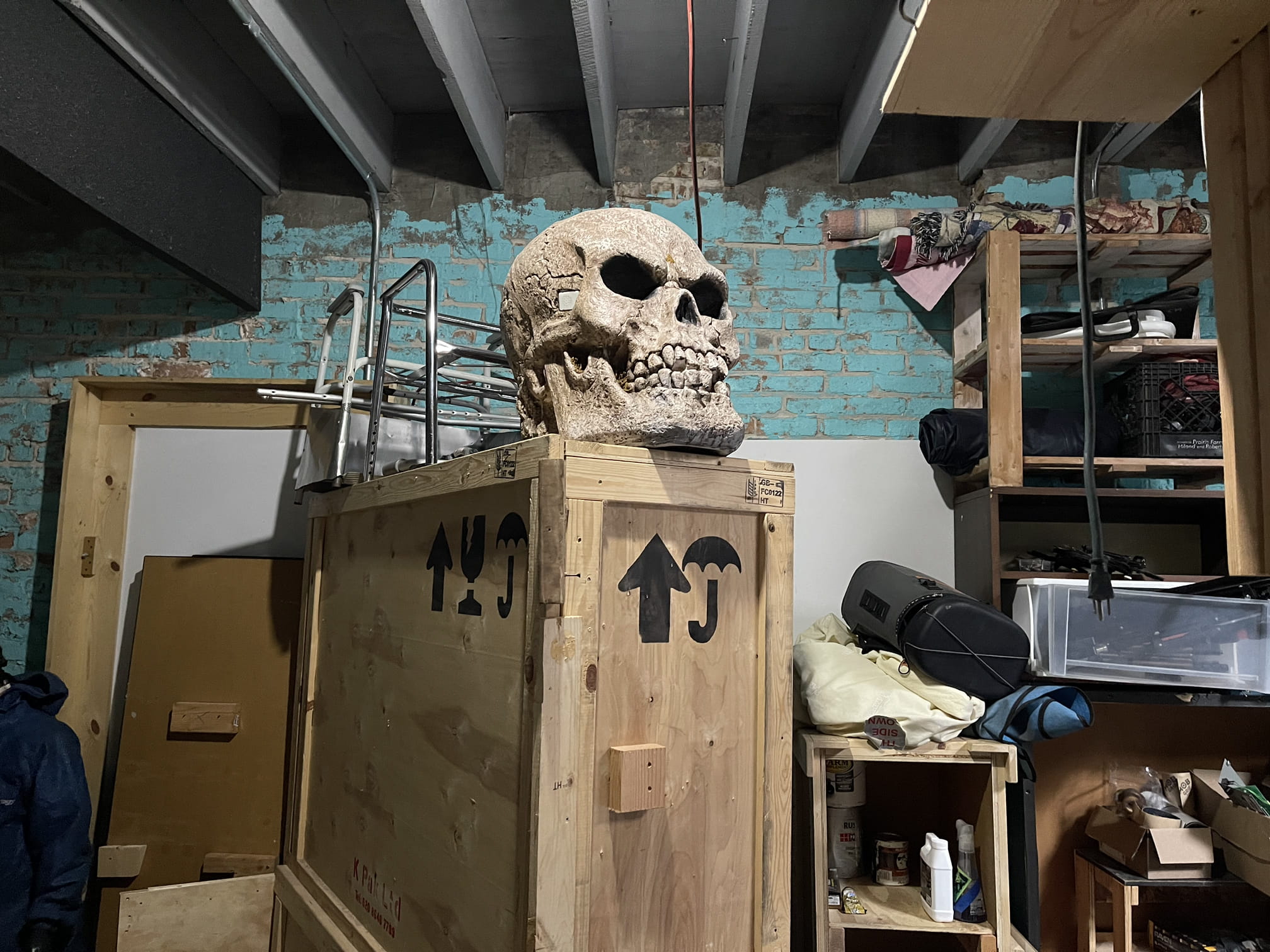 Skull in pastels garage