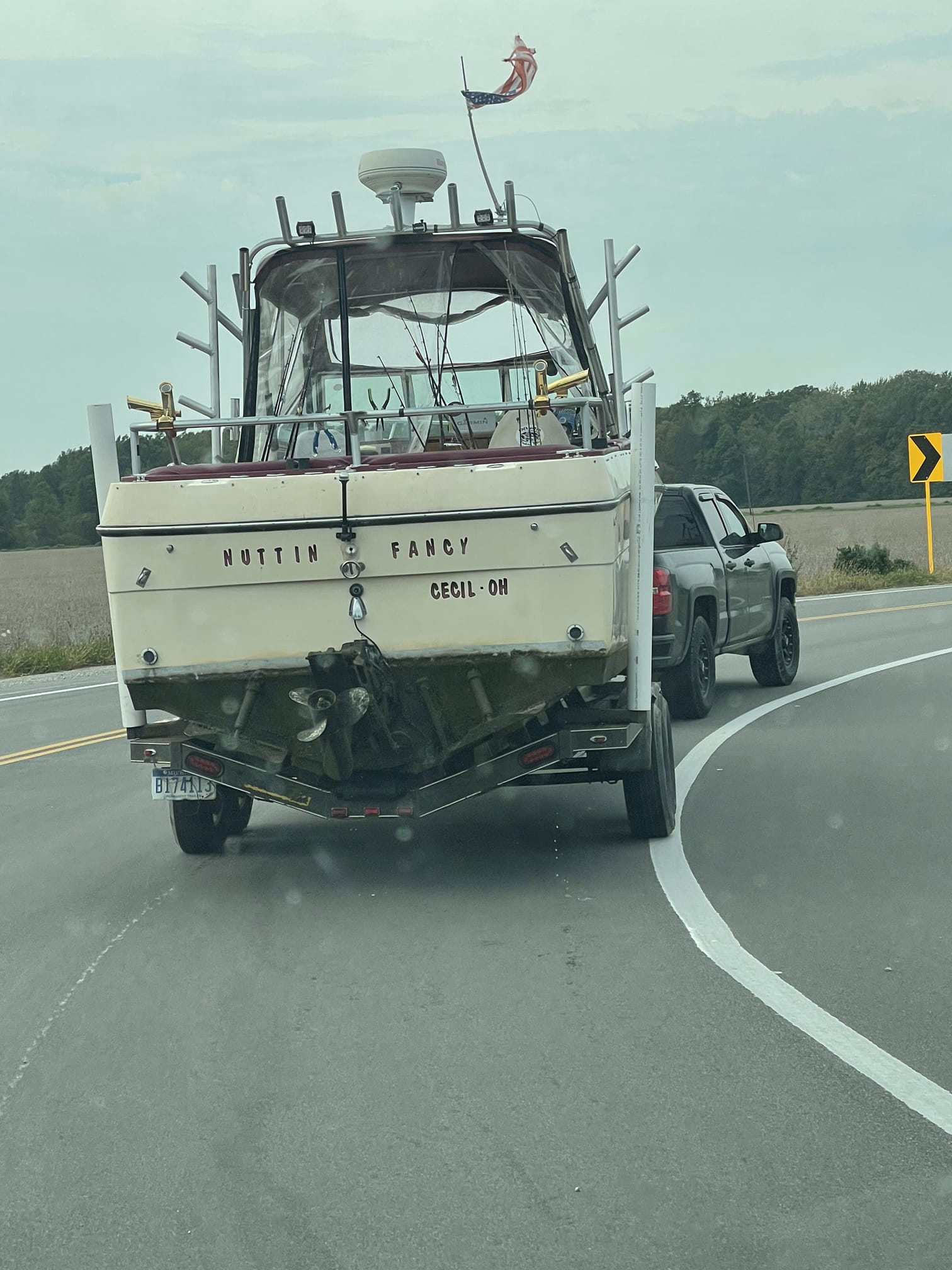 The majestic nuttin fancy boat from cecil ohio. I was stuck behind this old fart! But thats okay buddy, we still love you 